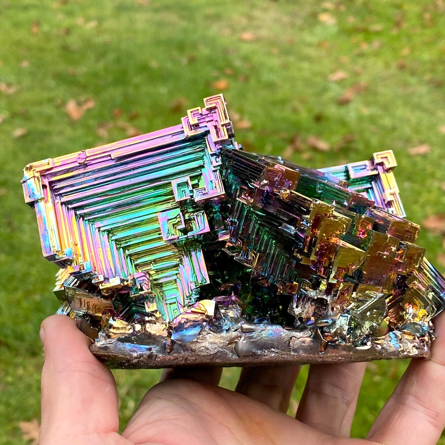 3 Pound / 48 Ounce Rainbow Bismuth Crystal - E18