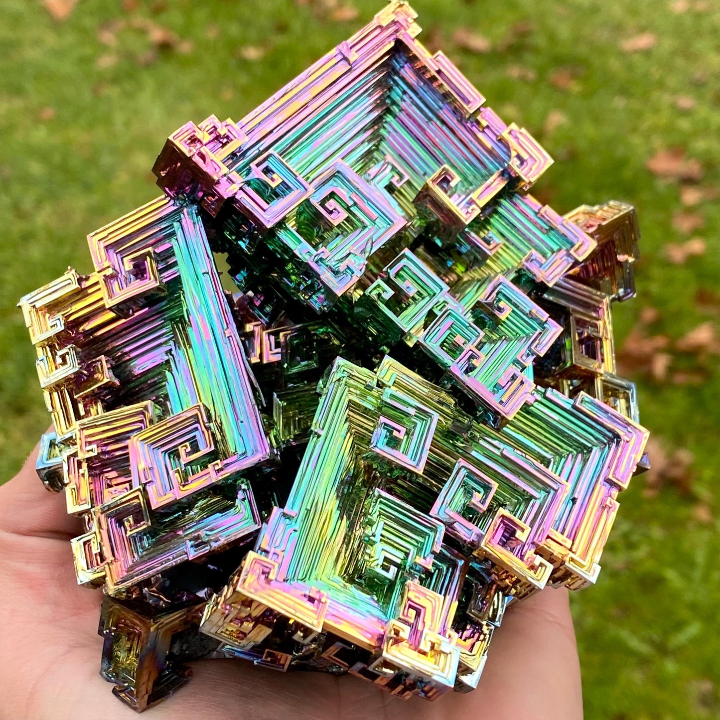 3 Pound / 48 Ounce Rainbow Bismuth Crystal - E18