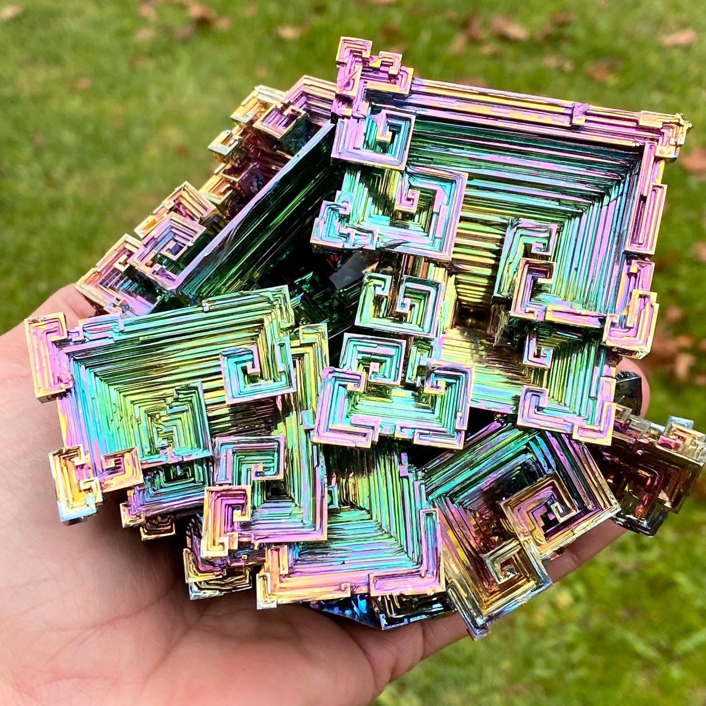 3 Pound / 48 Ounce Rainbow Bismuth Crystal - E18