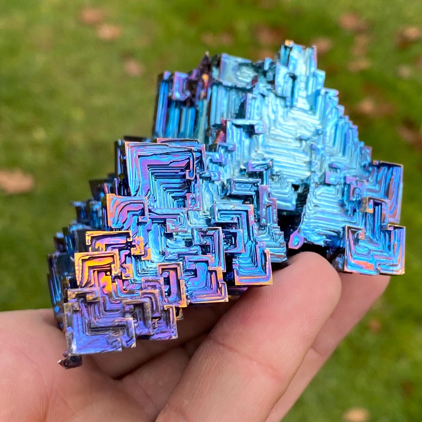 13.9 Ounce / 394 Gram Blue Bismuth Crystal - C36