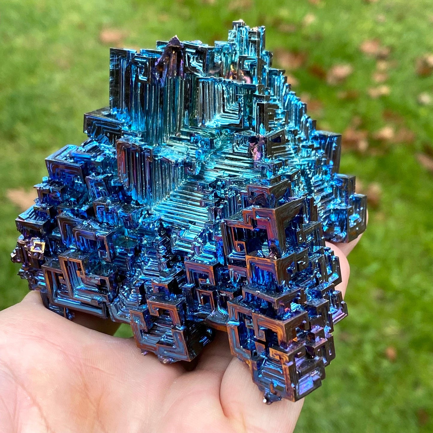 13.9 Ounce / 394 Gram Blue Bismuth Crystal - C36