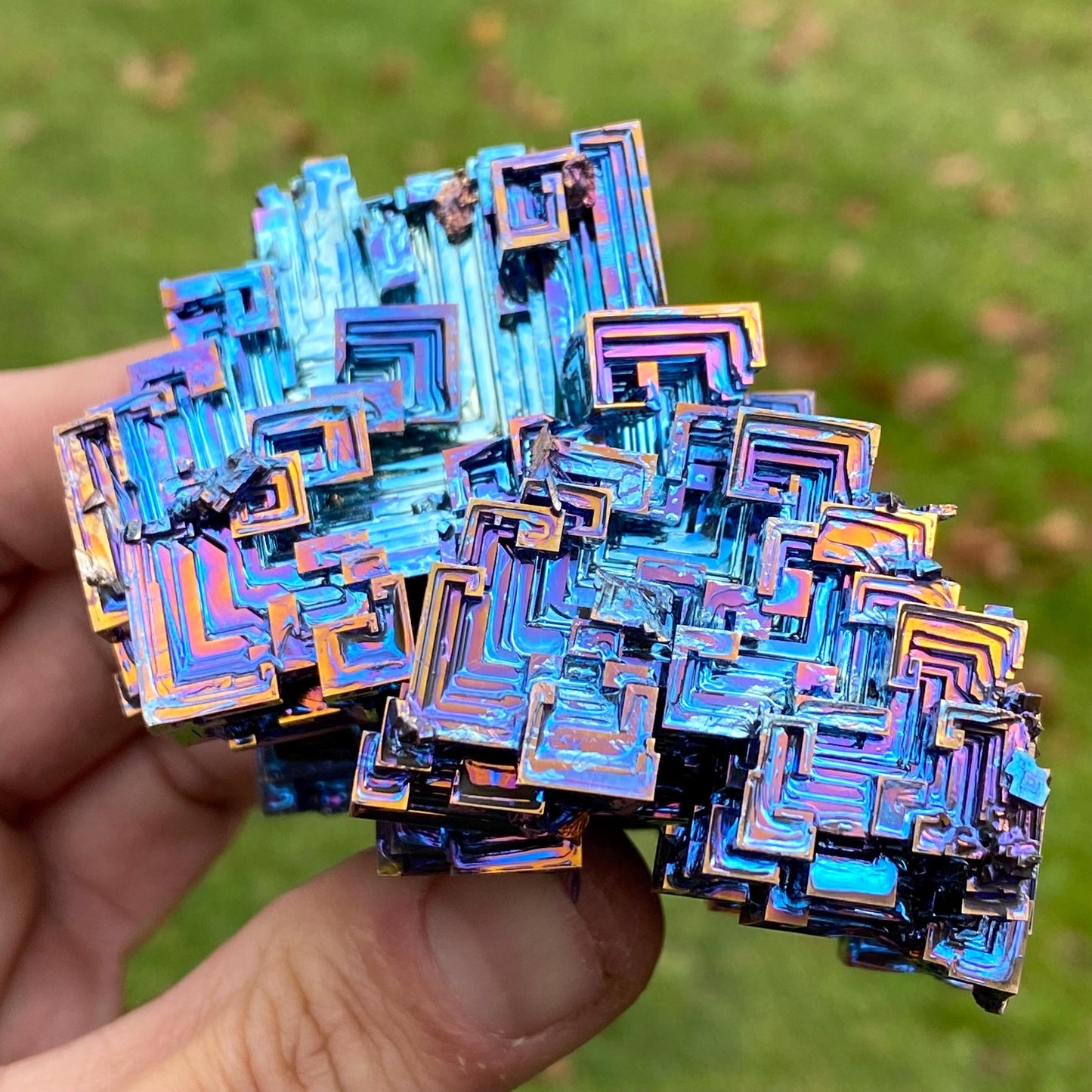 13.9 Ounce / 394 Gram Blue Bismuth Crystal - C36