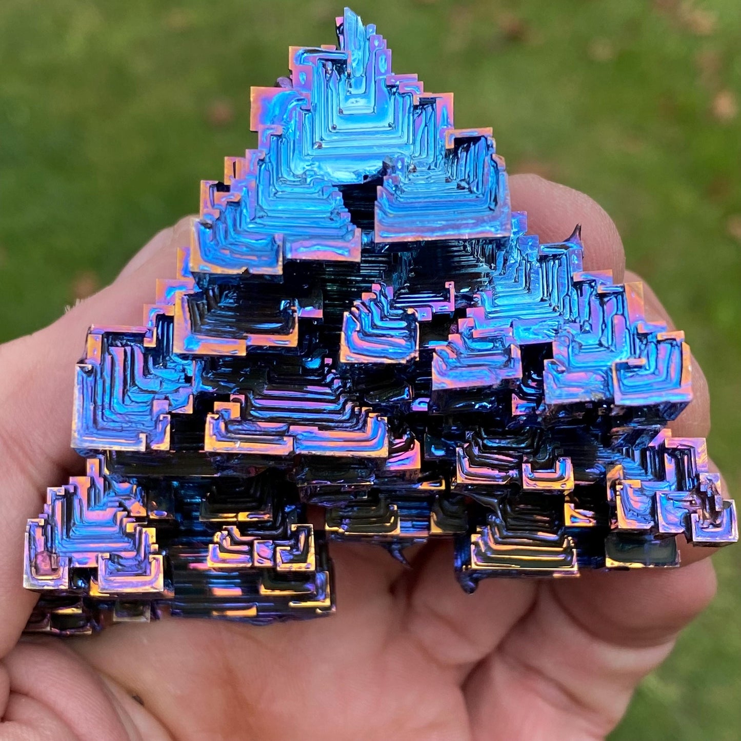 5.7 Ounce / 162 Gram Blue Bismuth Crystal - A35