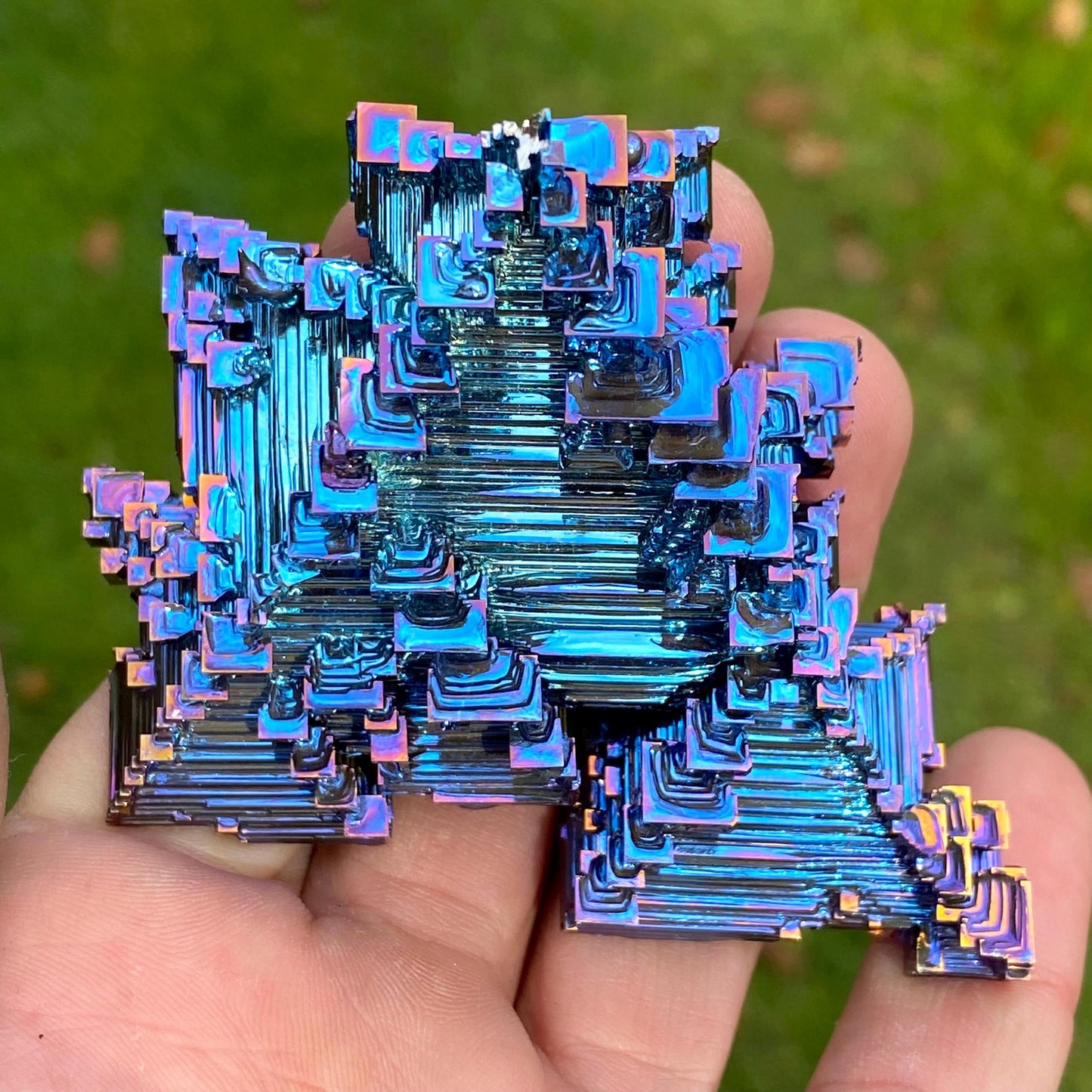 5.7 Ounce / 162 Gram Blue Bismuth Crystal - A35