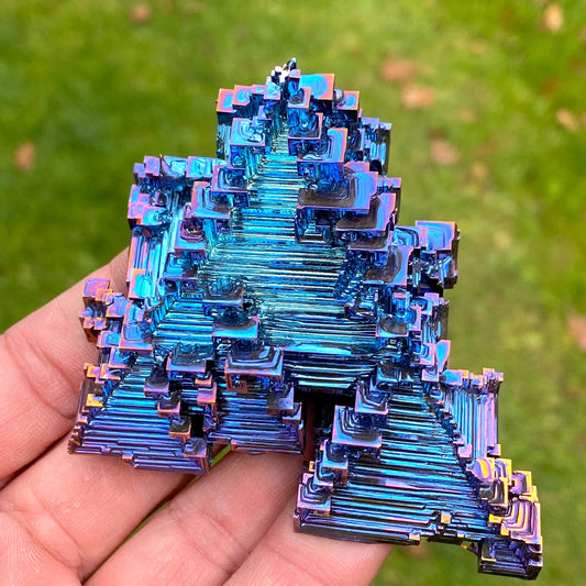 5.7 Ounce / 162 Gram Blue Bismuth Crystal - A35