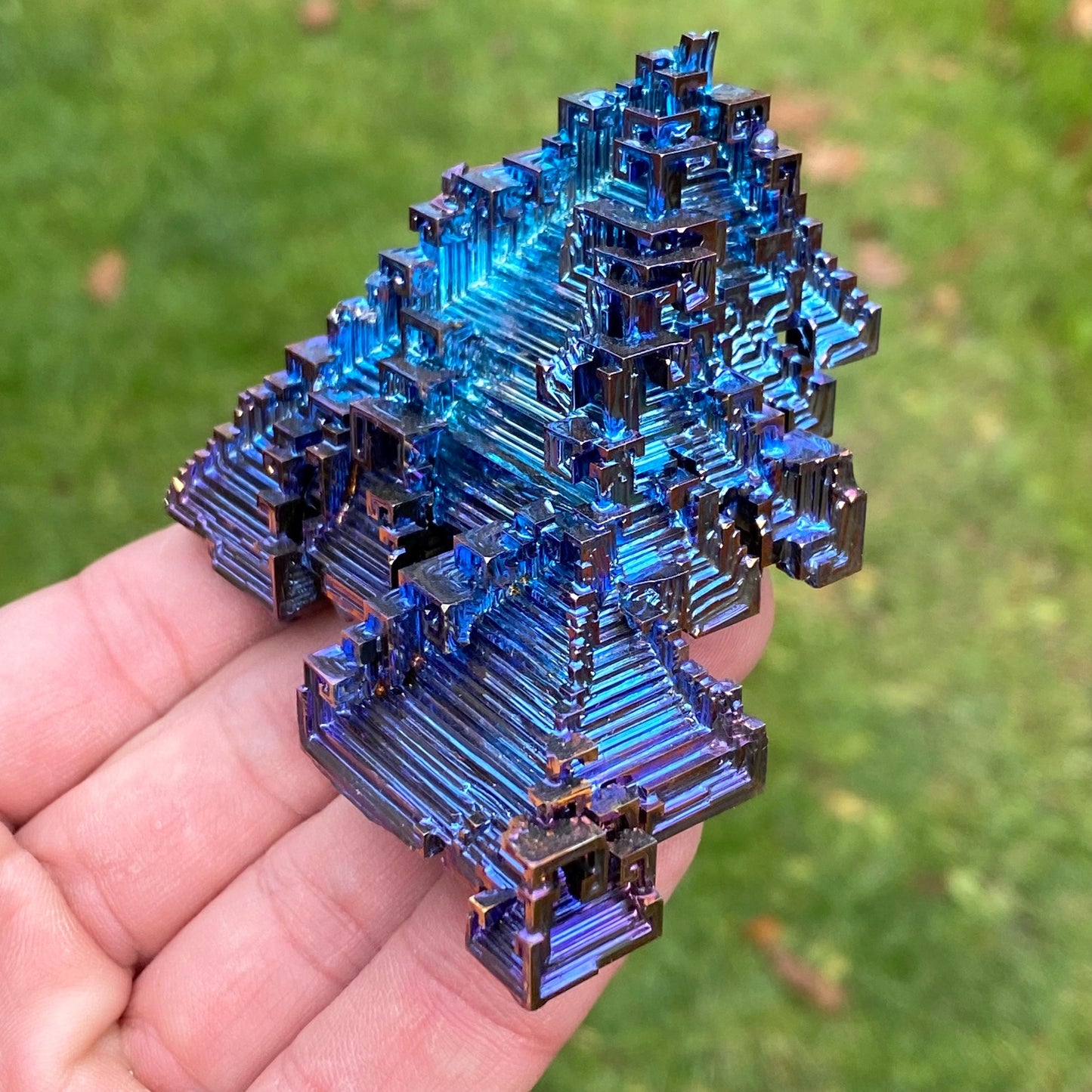 5.7 Ounce / 162 Gram Blue Bismuth Crystal - A35