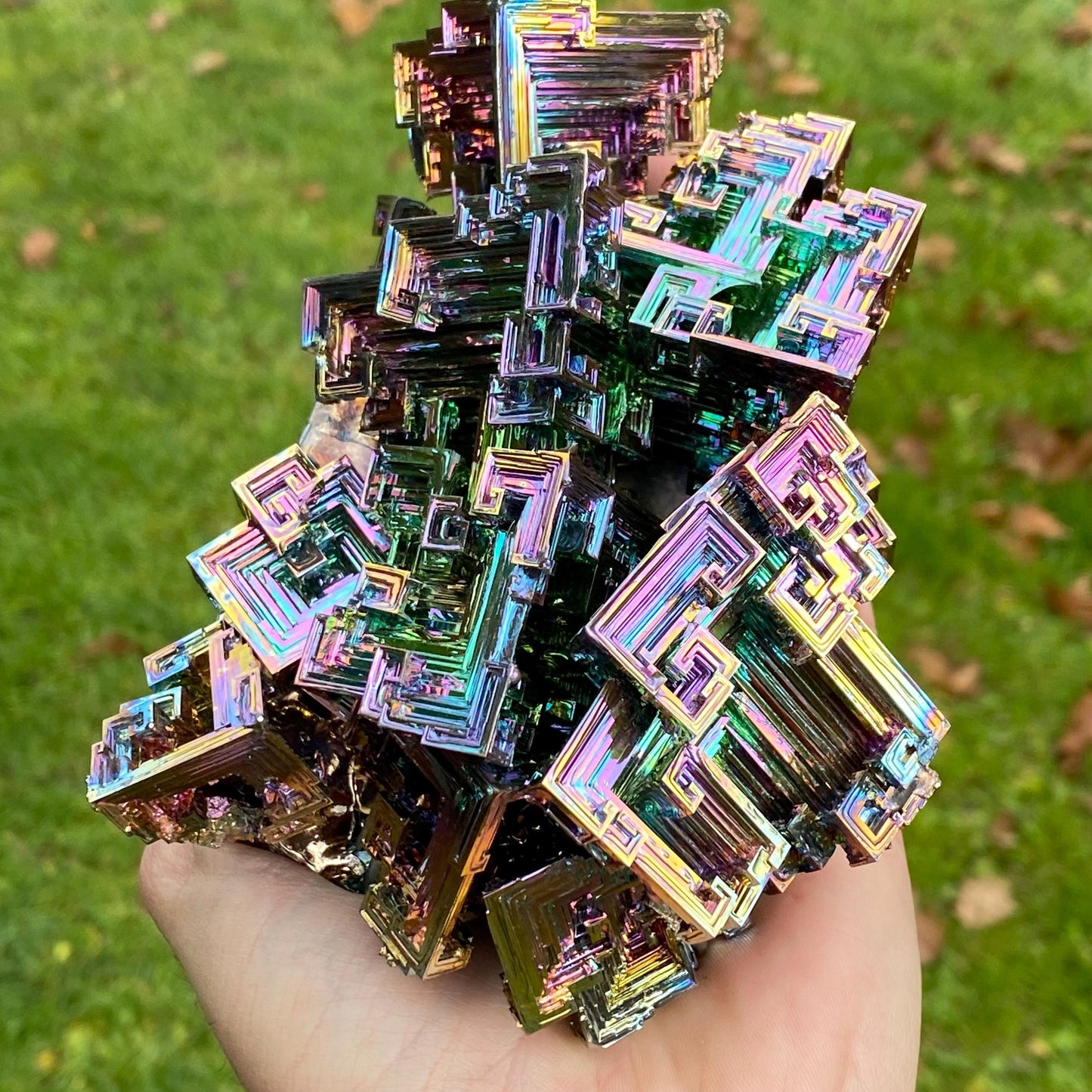 2.8 Pound / 45 Ounce Rainbow Bismuth Crystal - E22