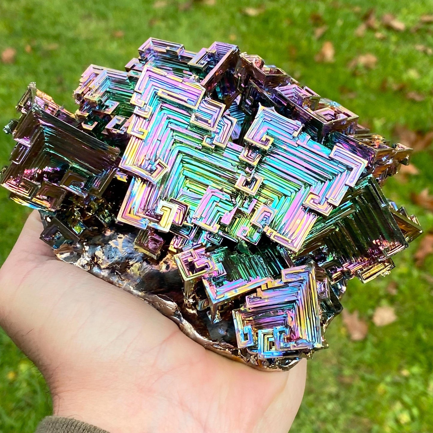 2.8 Pound / 45 Ounce Rainbow Bismuth Crystal - E22