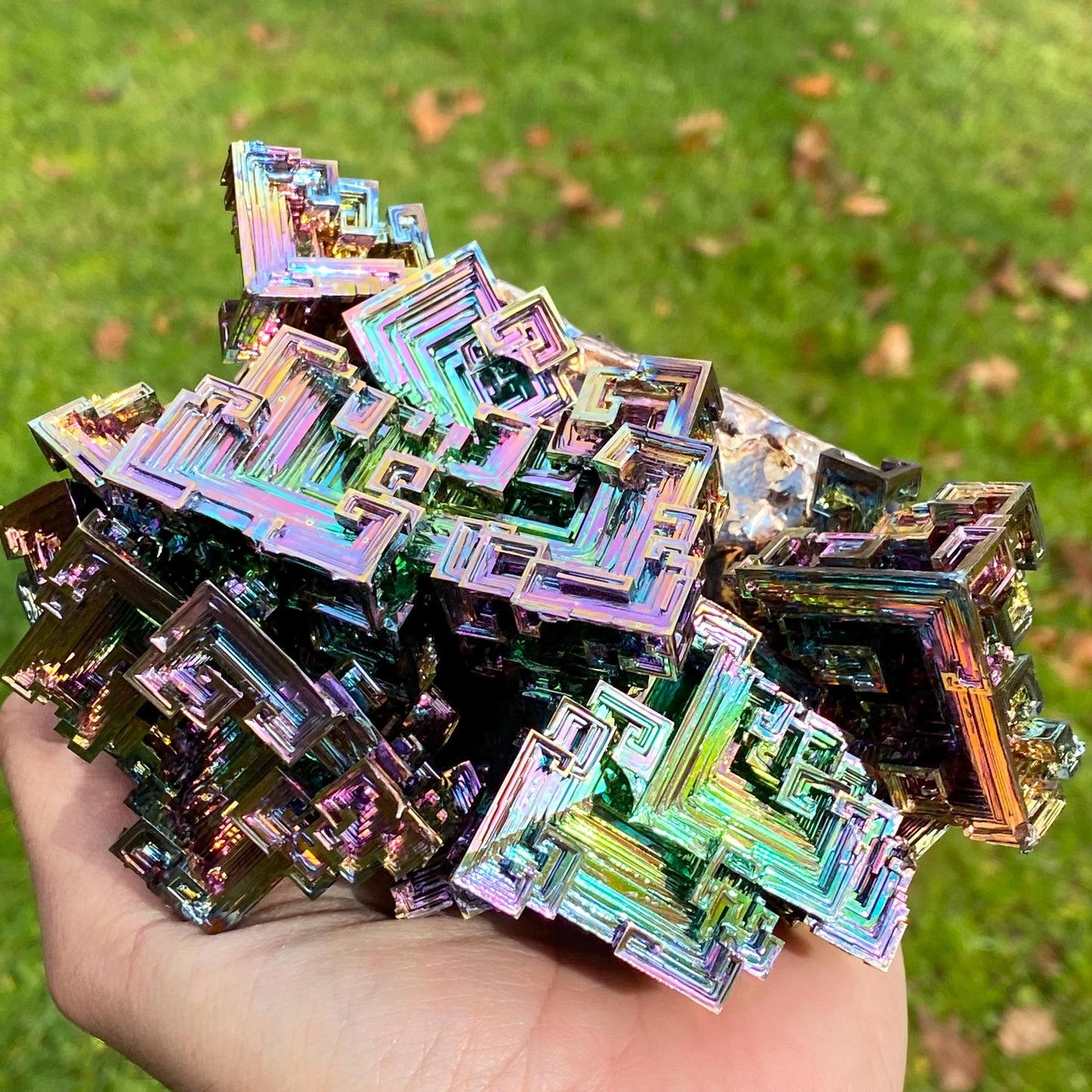 2.8 Pound / 45 Ounce Rainbow Bismuth Crystal - E22