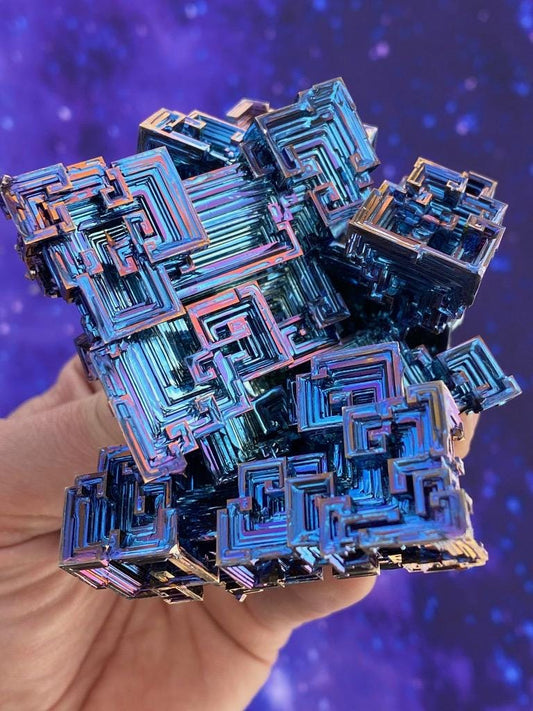 1.3 Pound / 21 Ounce Blue Bismuth Crystal - E31