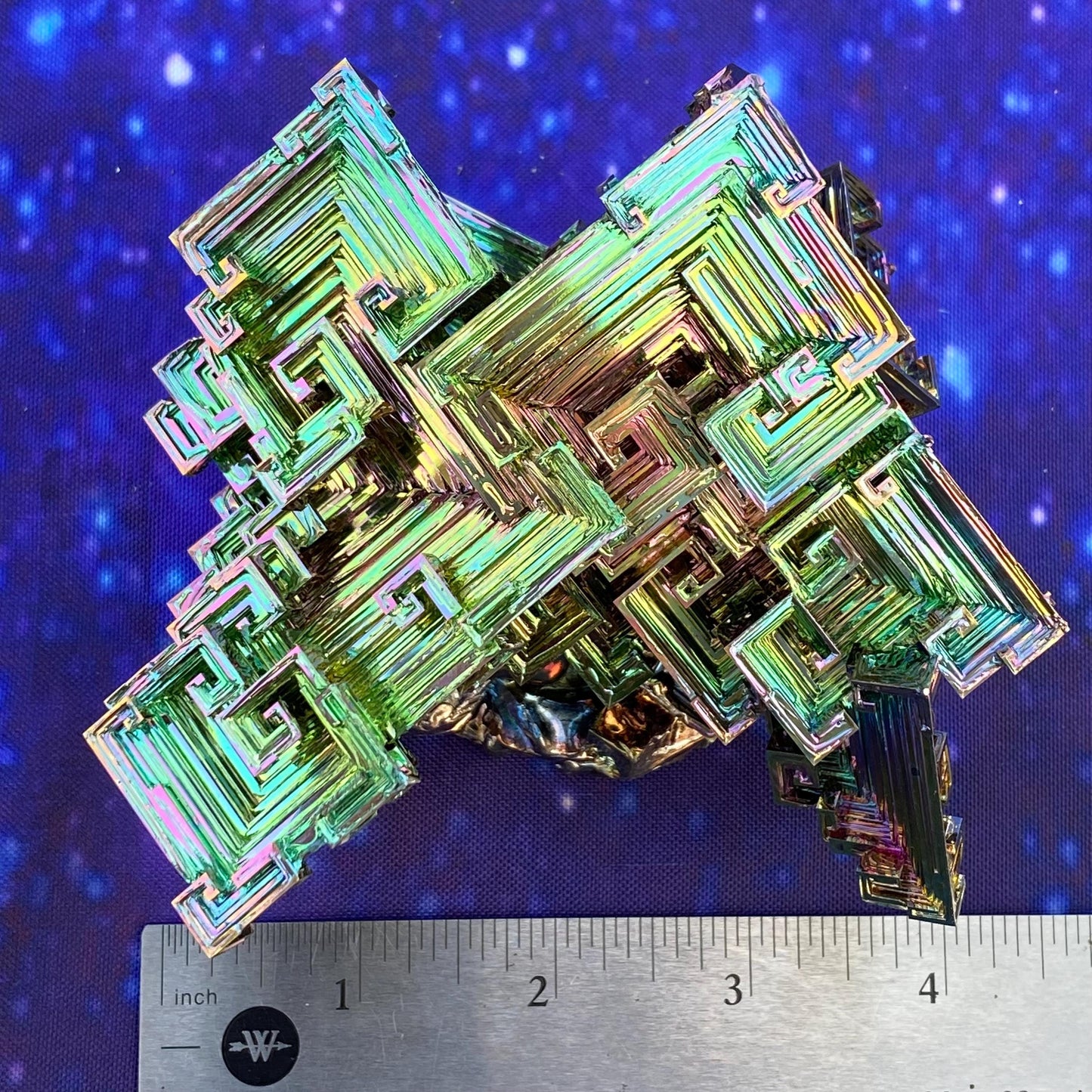 2.1 Pound / 34 Ounce Rainbow Bismuth Crystal - E27