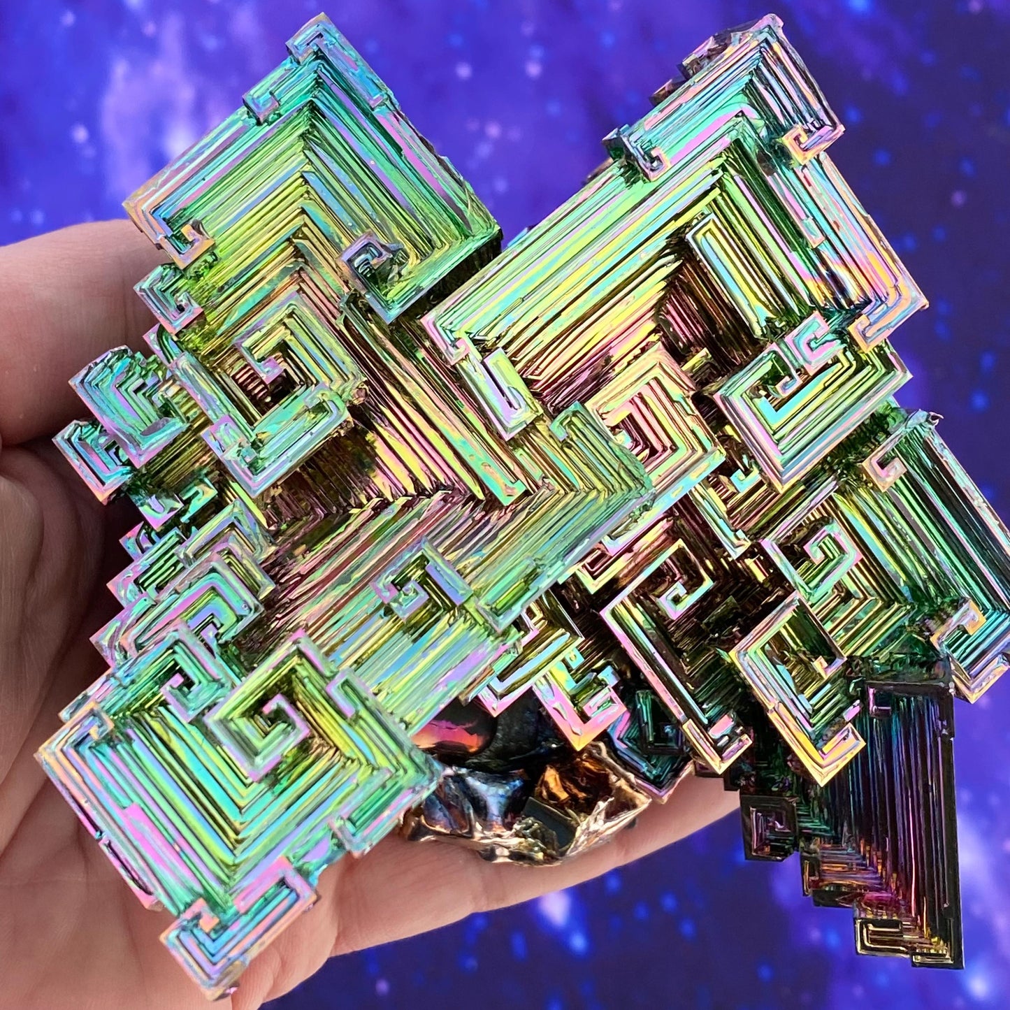 2.1 Pound / 34 Ounce Rainbow Bismuth Crystal - E27