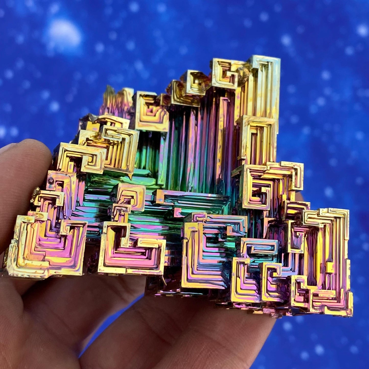 7.8 Ounce / 221 Gram Rainbow Bismuth Crystal - B48