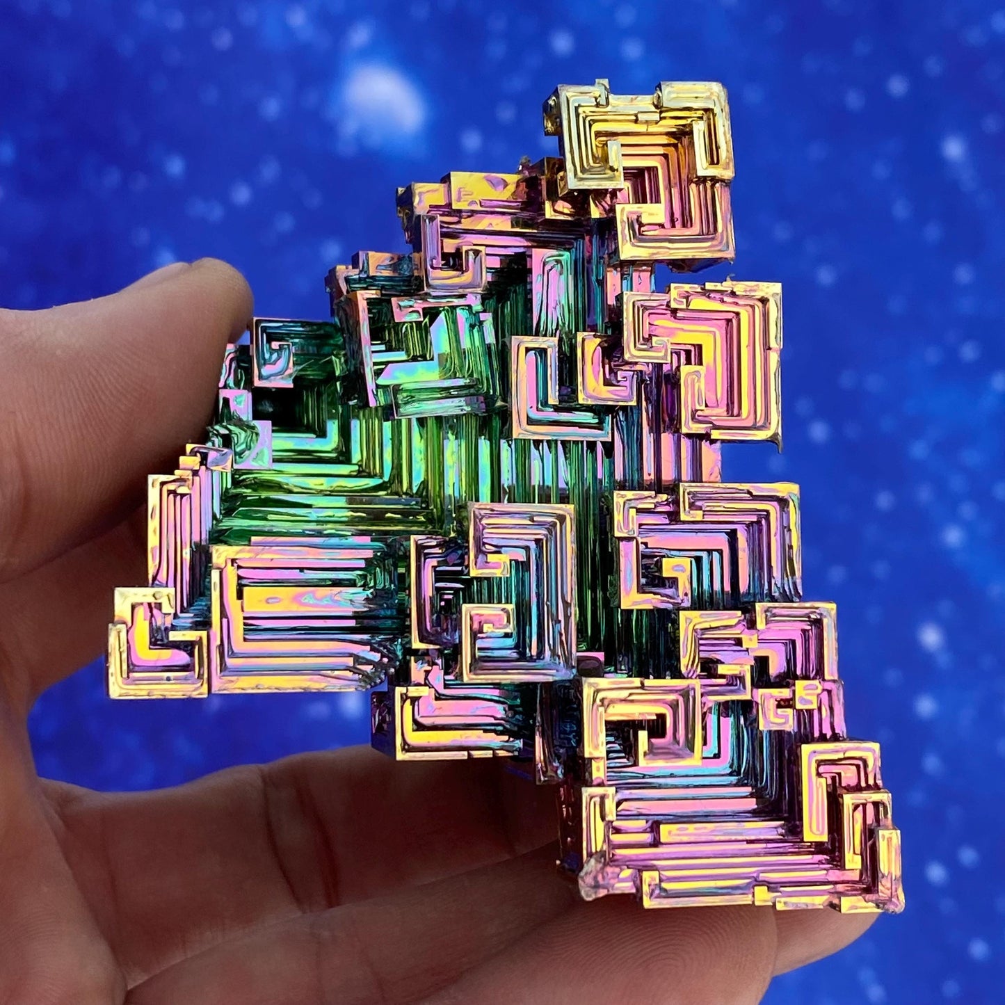 7.8 Ounce / 221 Gram Rainbow Bismuth Crystal - B48