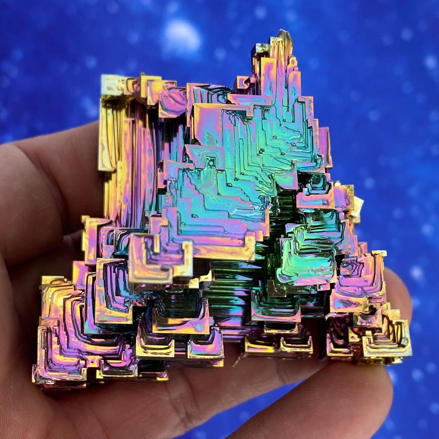 7.8 Ounce / 221 Gram Rainbow Bismuth Crystal - B48