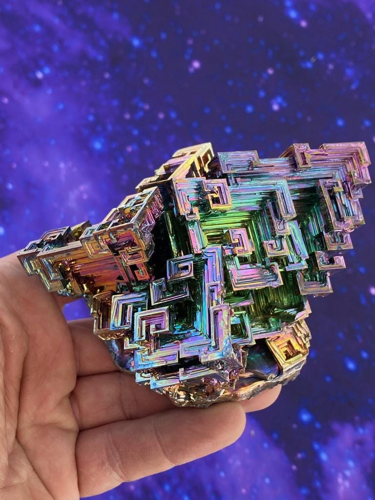 1.5 Pound / 24 Ounce Rainbow Bismuth Crystal - E30