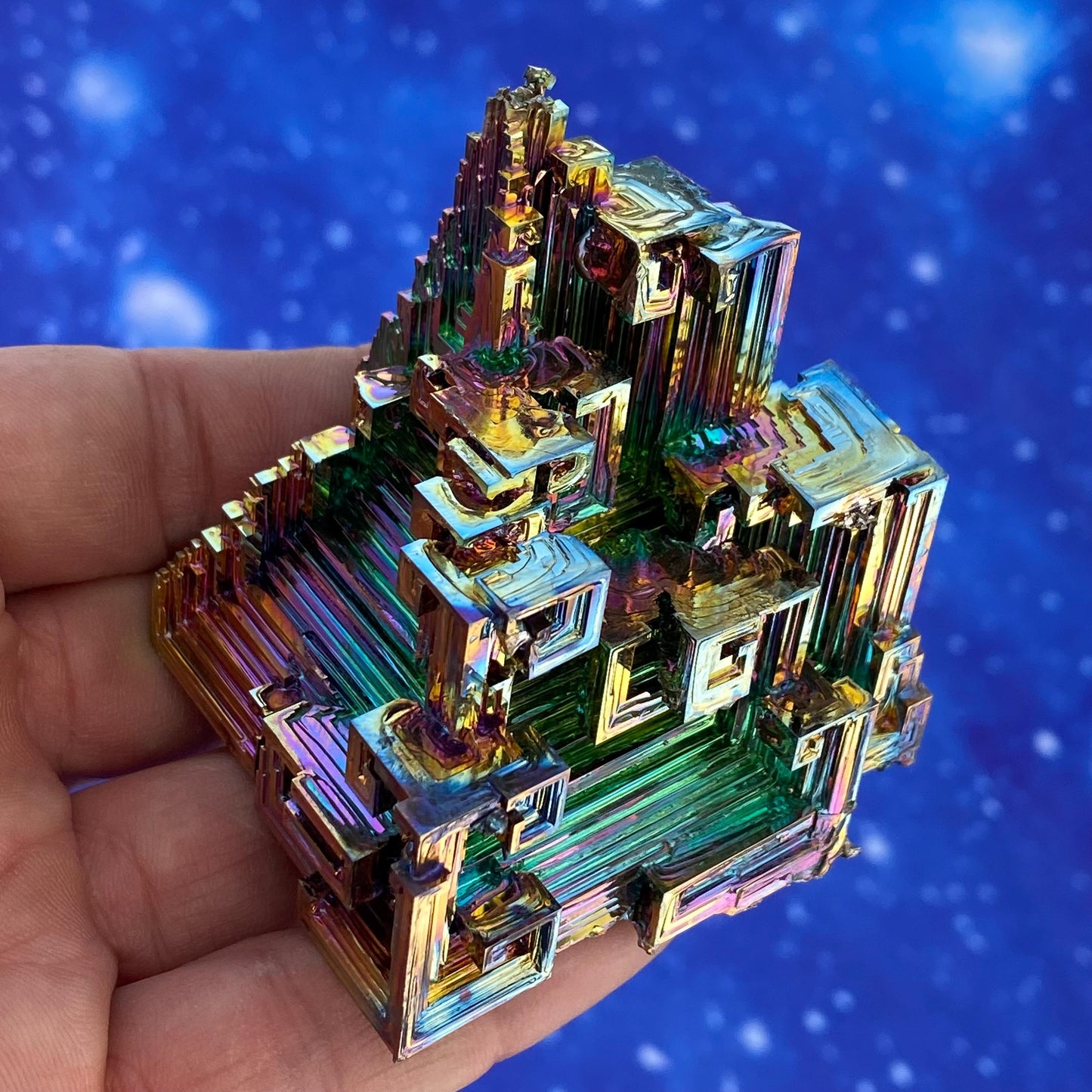 8.4 Ounce / 239 Gram Rainbow Bismuth Crystal - B49