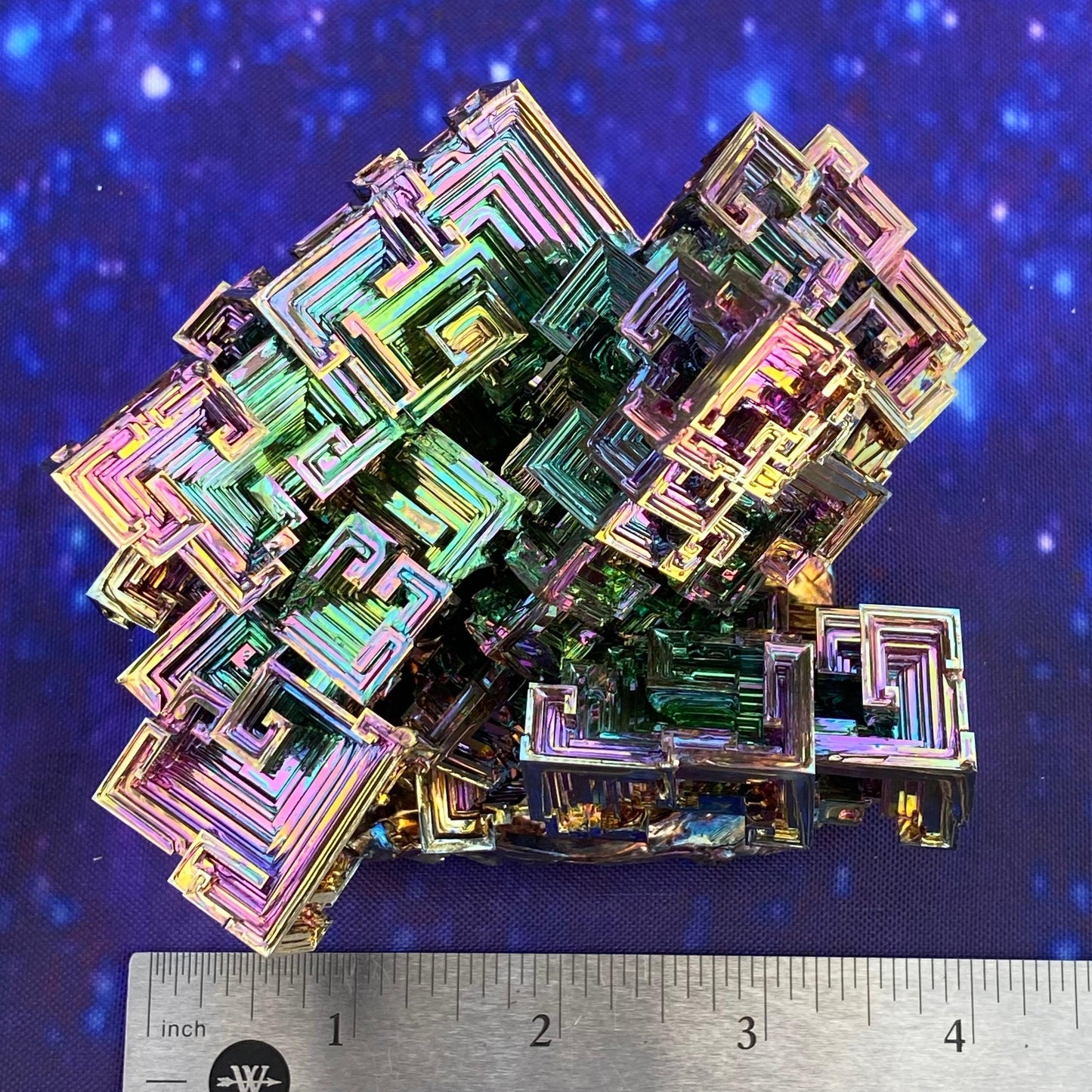 2.3 Pound / 36 Ounce Rainbow Bismuth Crystal - E25