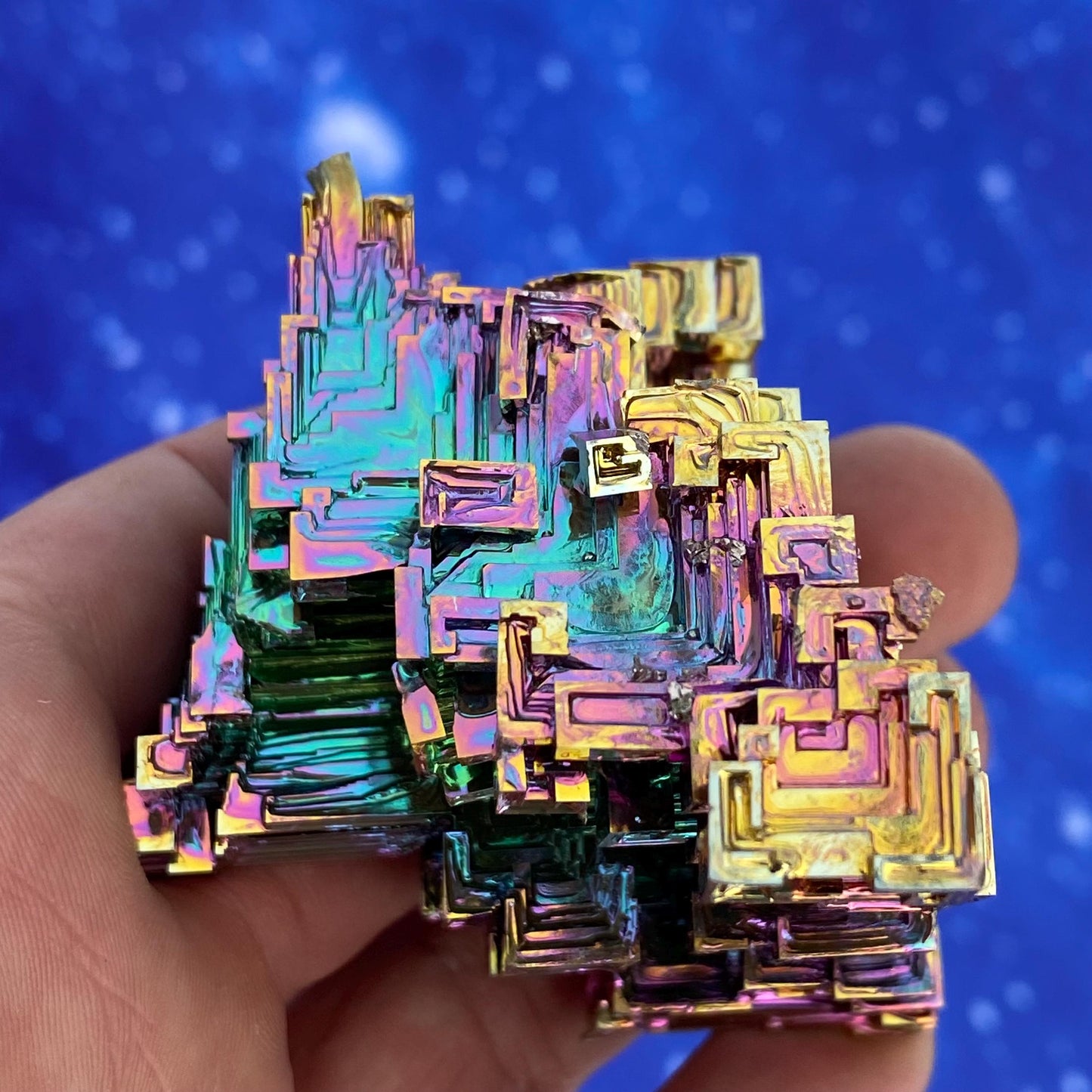 7.8 Ounce / 221 Gram Rainbow Bismuth Crystal - B48