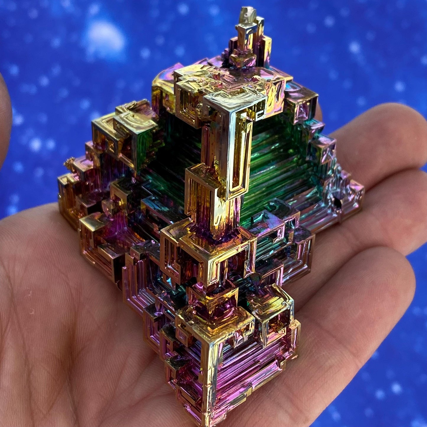 7.8 Ounce / 221 Gram Rainbow Bismuth Crystal - B48