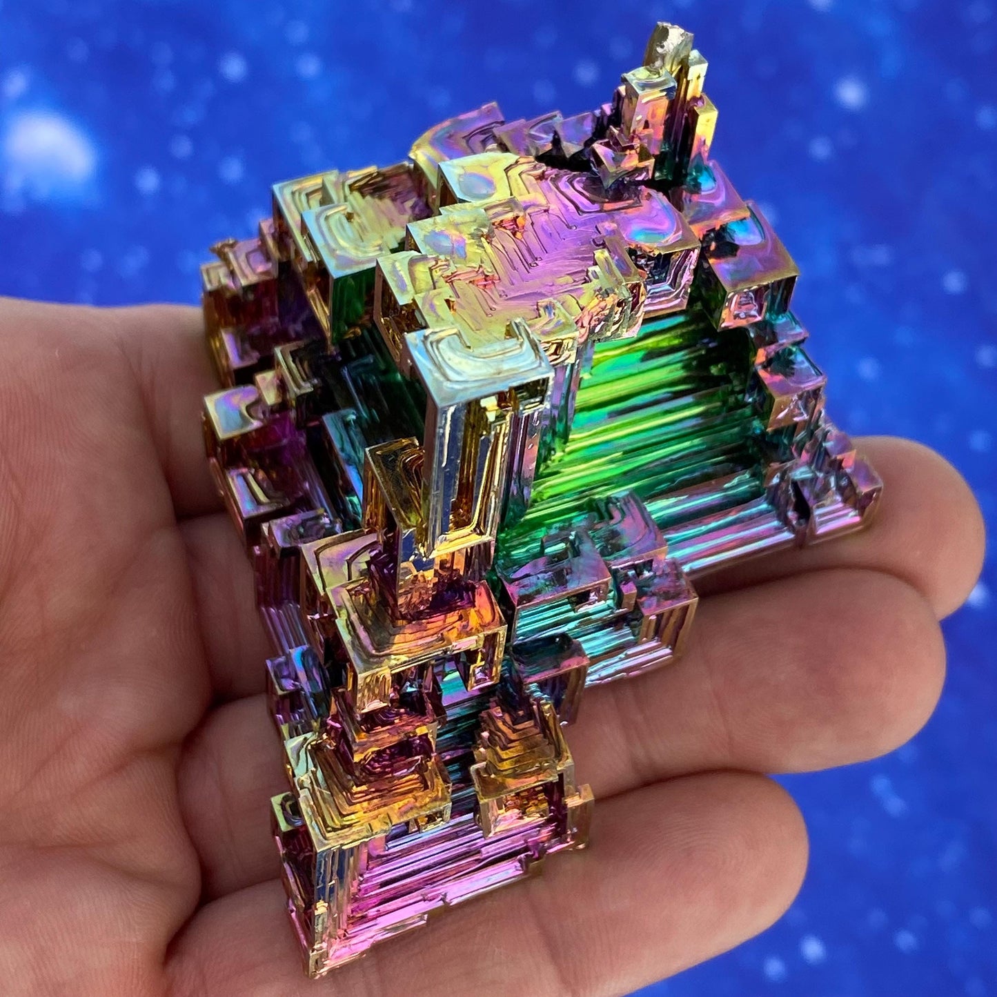 7.8 Ounce / 221 Gram Rainbow Bismuth Crystal - B48