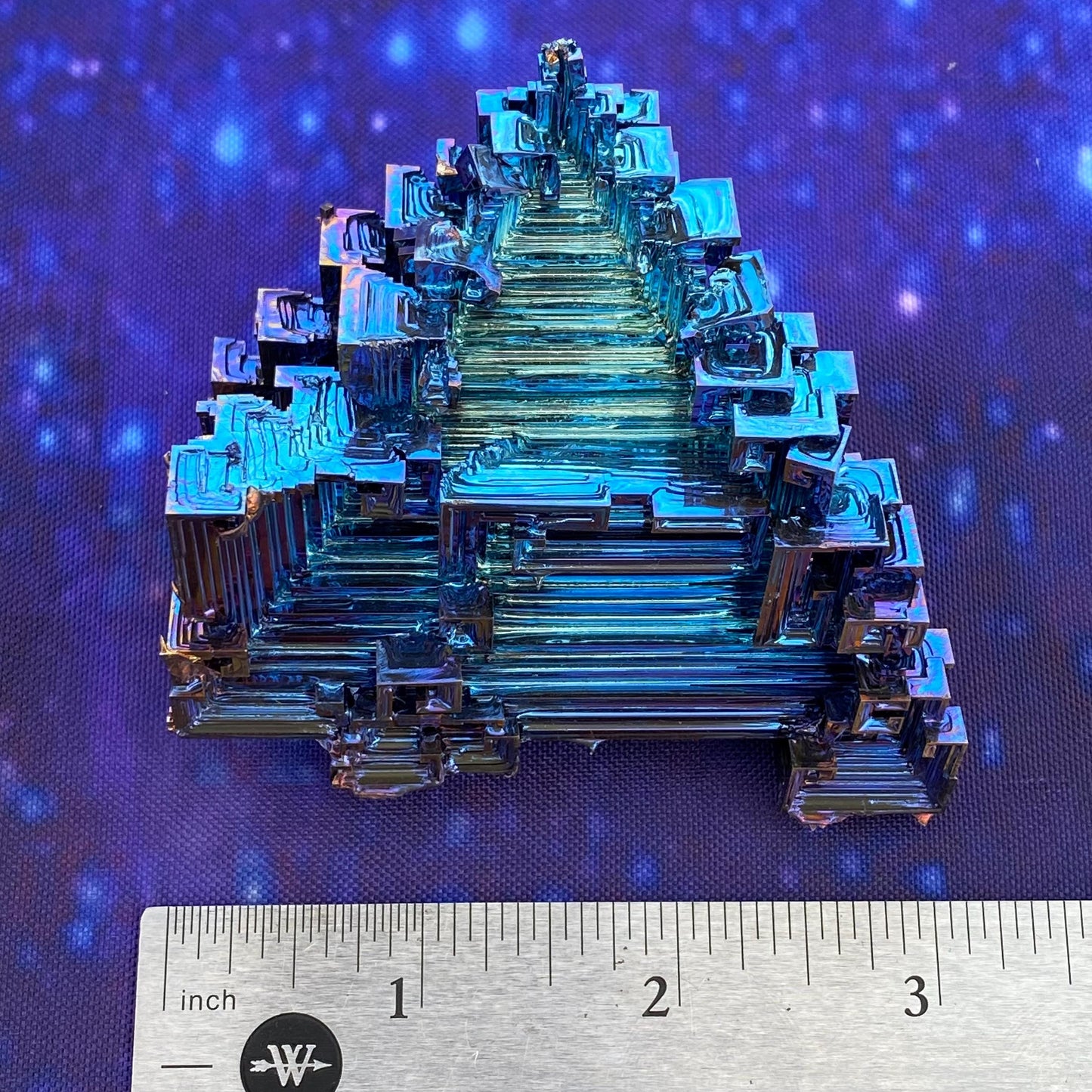 8.7 Ounce / 246 Gram Blue Bismuth Crystal - B50