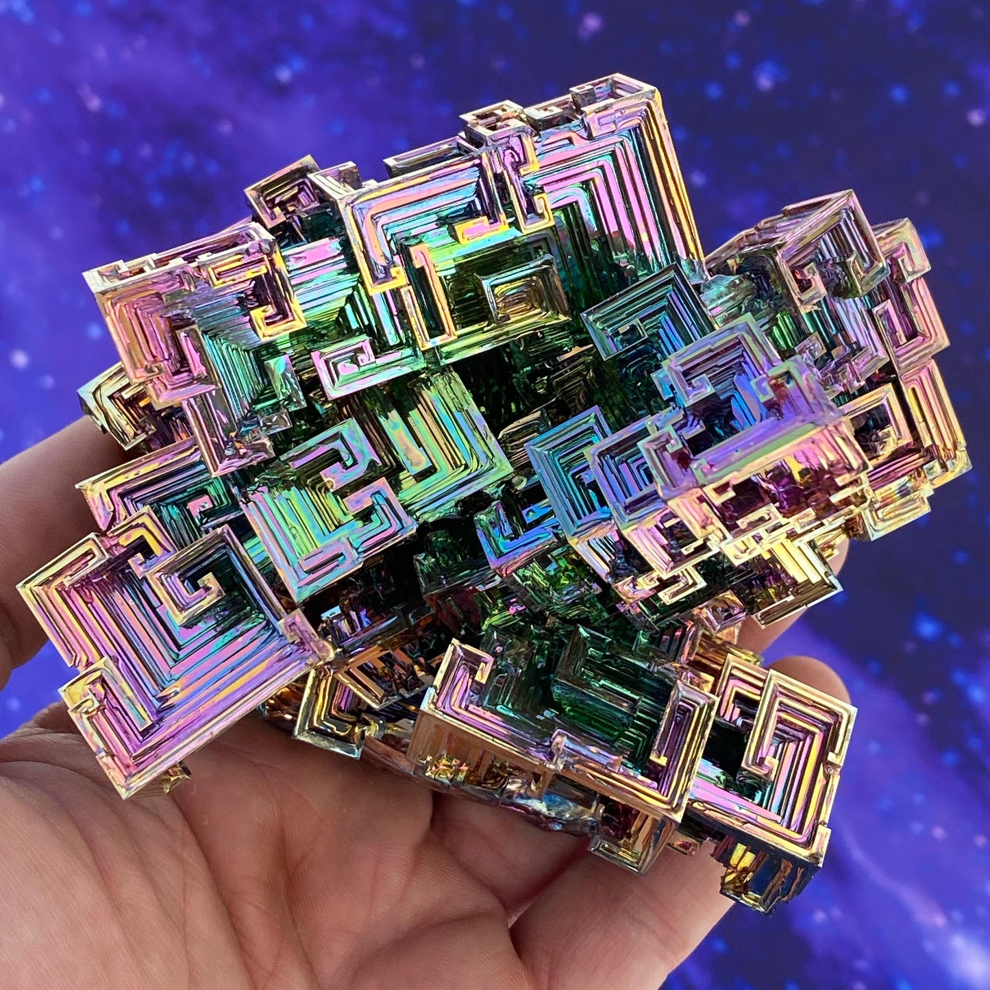 2.3 Pound / 36 Ounce Rainbow Bismuth Crystal - E25