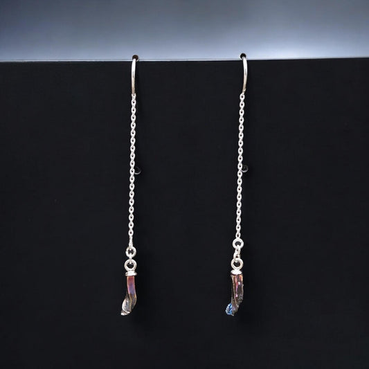 Sterling Threader Bismuth Earrings 4