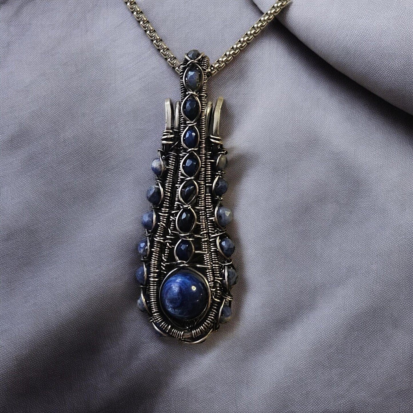 Kyanite and Sterling Silver Pendant