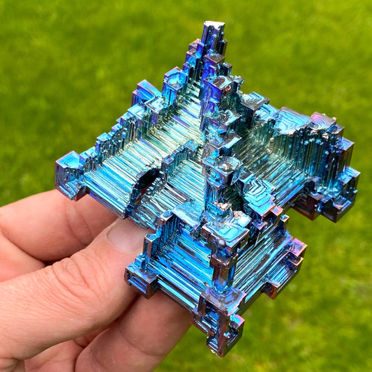 7.3 Ounce / 207 Gram Blue Bismuth Crystal - B60