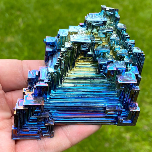11.8 Ounce / 334 Gram Blue Bismuth Crystal - C49