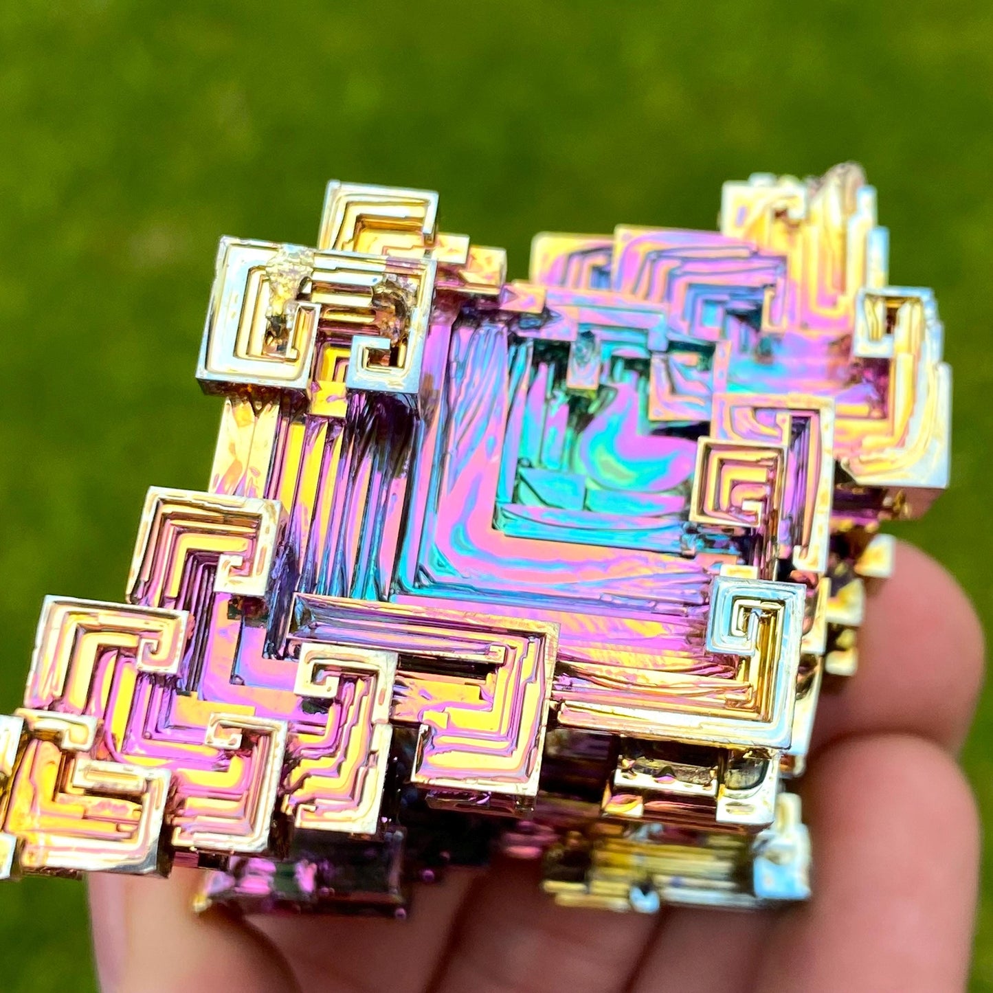 8.6 Ounce / 244 Gram Rainbow Bismuth Crystal - B53