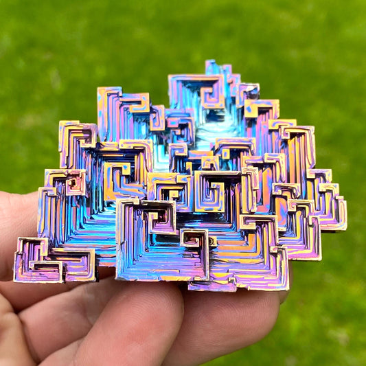 7.9 Ounce / 223 Gram Blue Bismuth Crystal - B54