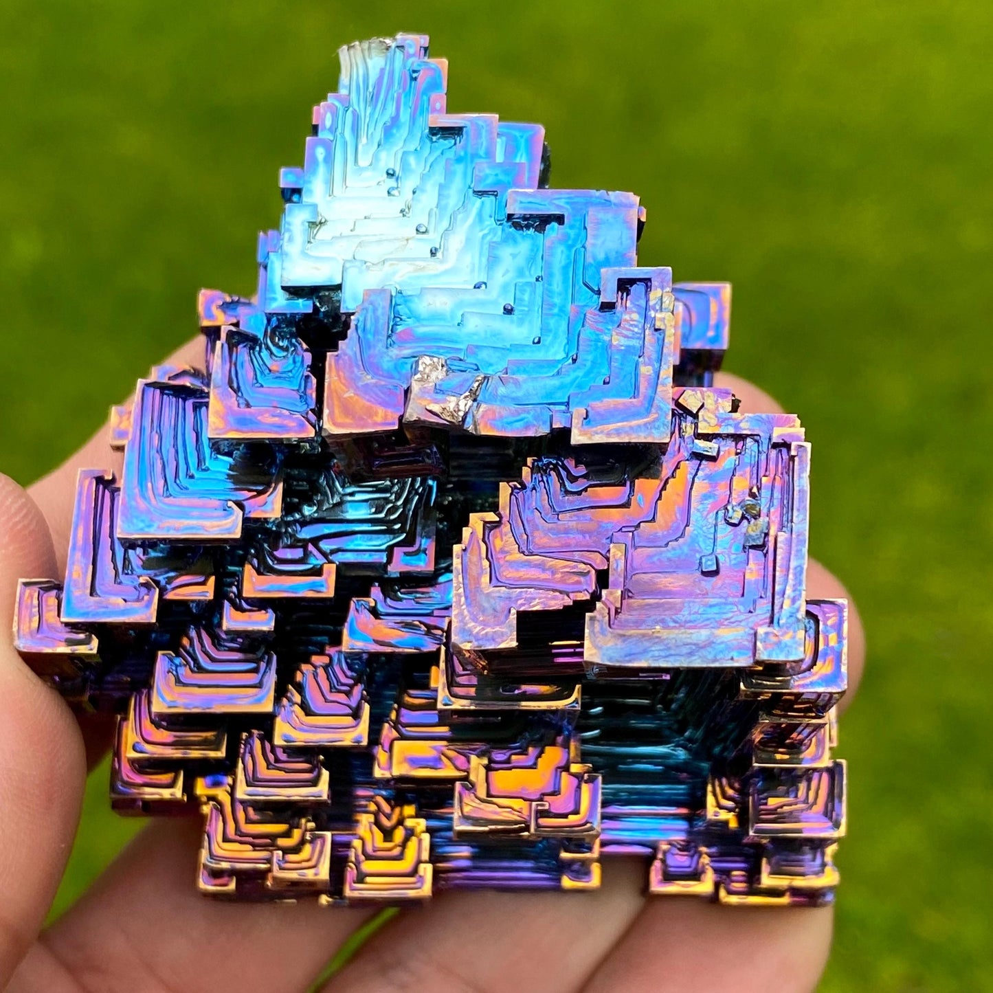 7.9 Ounce / 223 Gram Blue Bismuth Crystal - B54